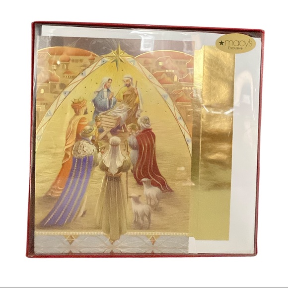 Holiday Collection Bearing Gift Multi Color Christmas Greeting Cards 16pcs - Picture 3 of 3